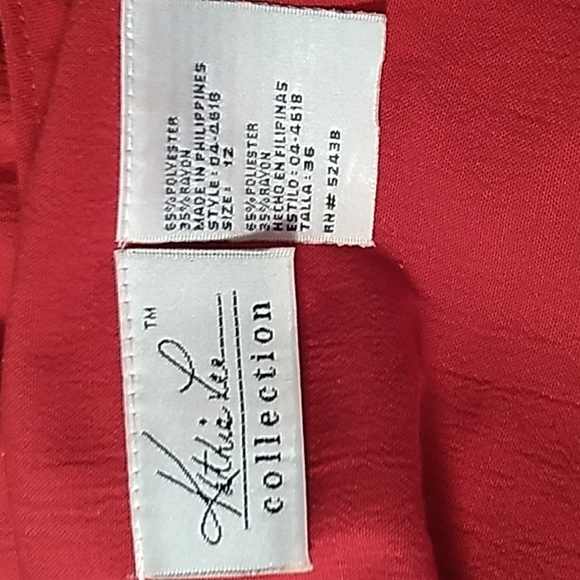 Vintage 80s Kathy Lee red dress 💃 sz 12 - Picture 5 of 5